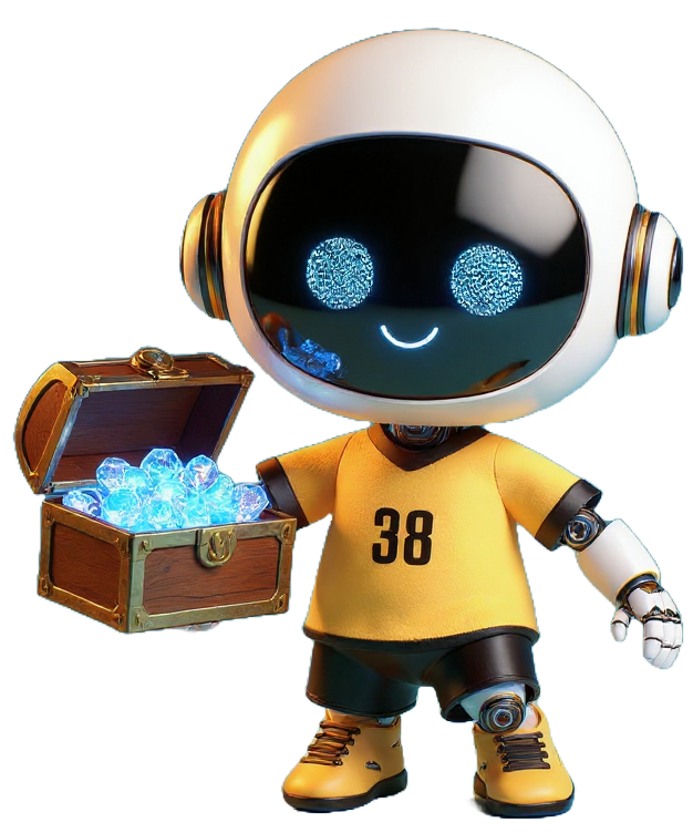 an robot with ball