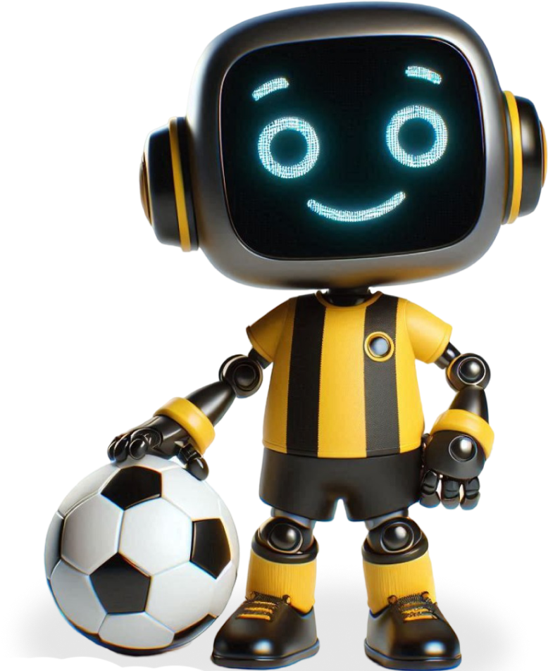 an robot with ball